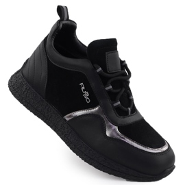 Chaussures en cuir pour femmes isolées sur la plate-forme Czarne Filippo DP7406