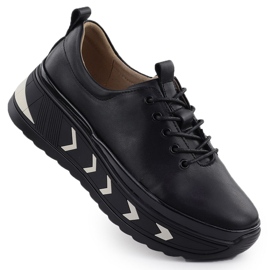 Baskets en cuir féminin sur la plate-forme Czarne Filippo DP6427