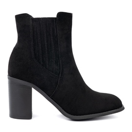 Shelvt Bottines en daim noires le noir