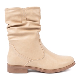 Shelvt Bottes beiges confortables avec volants