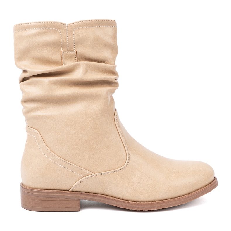 Shelvt Bottes beiges confortables avec volants