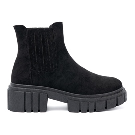 Shelvt Bottes noires élégantes sur la plate-forme