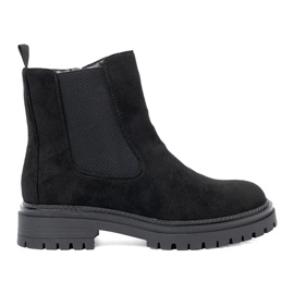 Shelvt Bottes noires classiques sur une semelle épaisse le noir