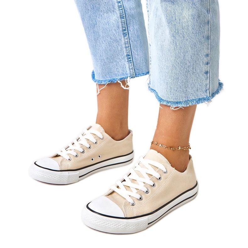 Baskets de zurhat féminines classiques beige