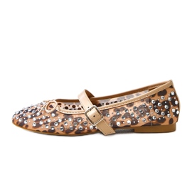 Ballerines en maille léopard avec cristaux elasid multicolore
