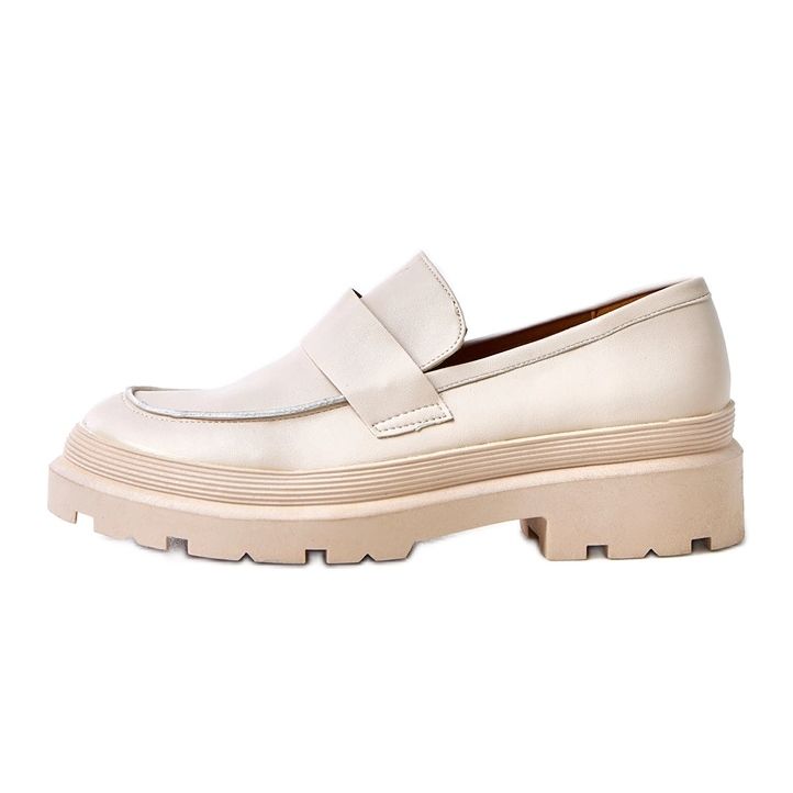 Mocasines beige en séraphin d'éco-verres