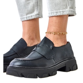 Mocasins Mathered Mathered Black Kirna noir