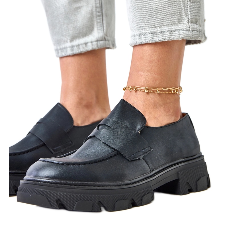 Mocasins Mathered Mathered Black Kirna le noir
