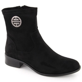 Bottes en daim Jezzi dans ASA198-28 JEZ432A noir