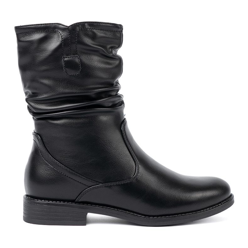 Shelvt Bottes noires confortables avec volants le noir