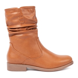 Shelvt Bottes de caramel confortables avec volants