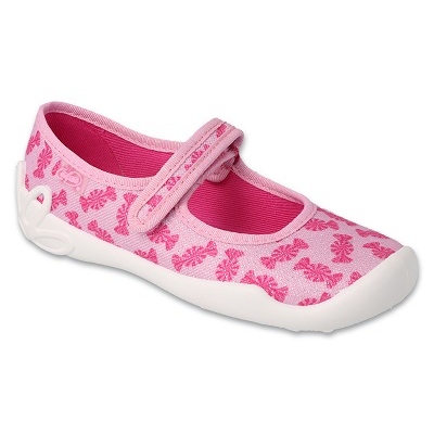 Chaussons enfants Befado 114Y524 rose avec bonbons Chaussons enfants Befado 114Y524 rose avec bonbons