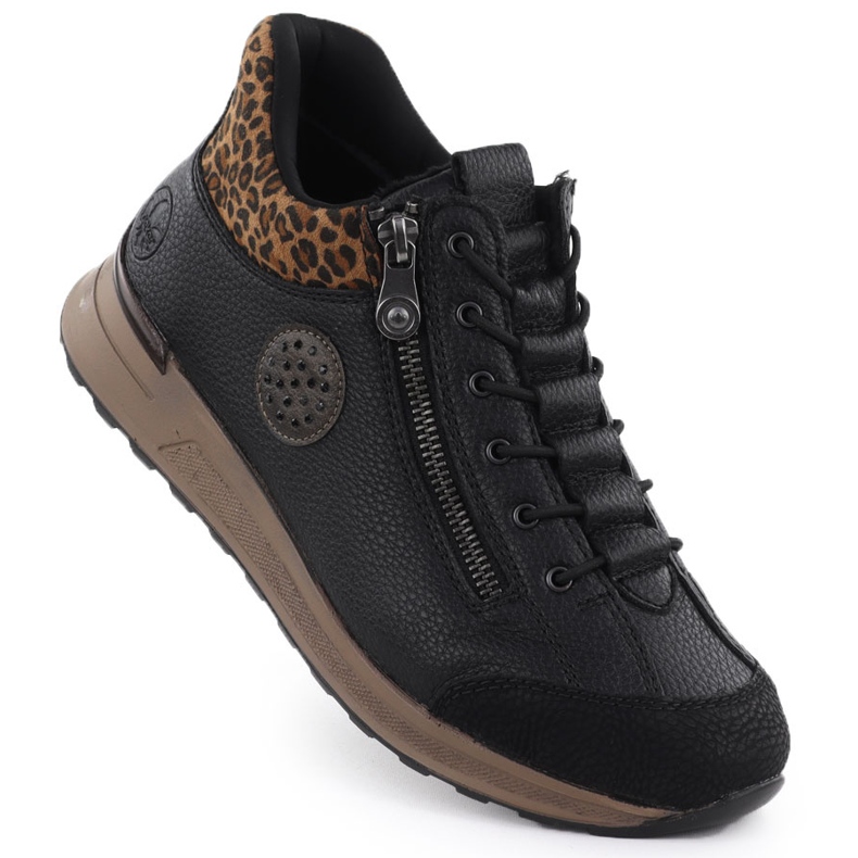 Bottes pour femmes isolées avec Black Rieker N1457-00