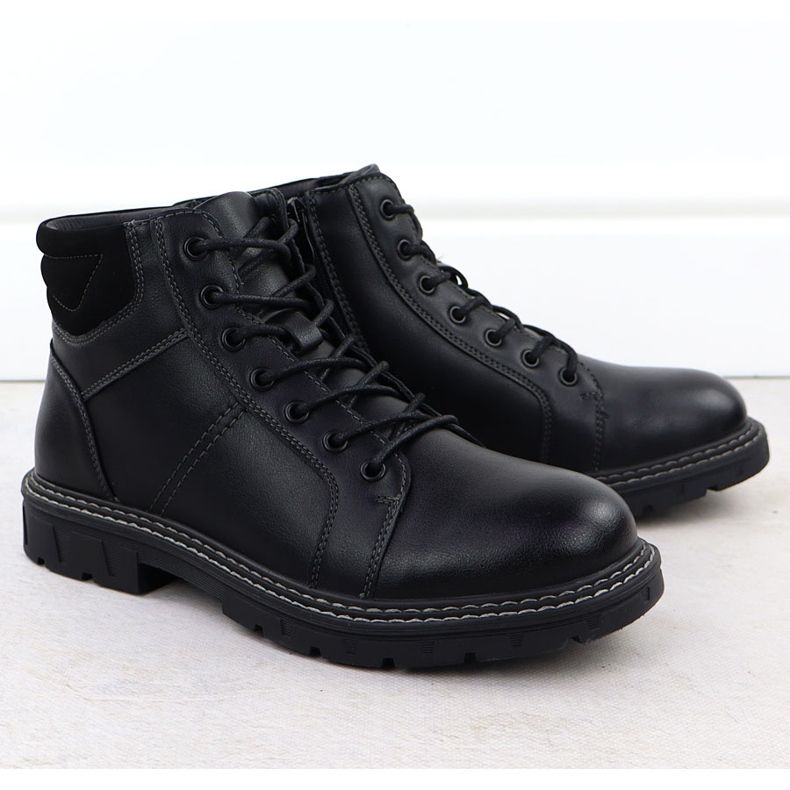 Bottes pour hommes Bottes isolées pour les curseurs noirs Vanhorn An71307 le noir