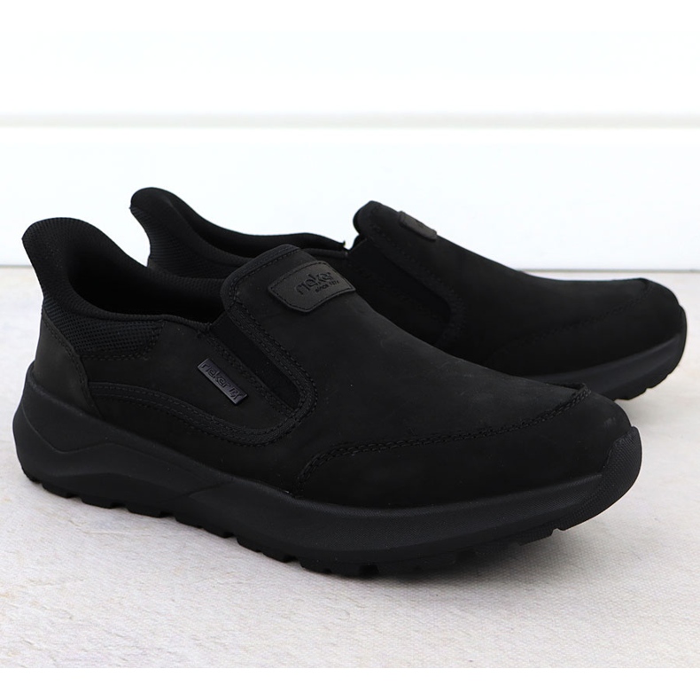 Chaussures en cuir imperméables, Black Rieker Black pour hommes 06052-00