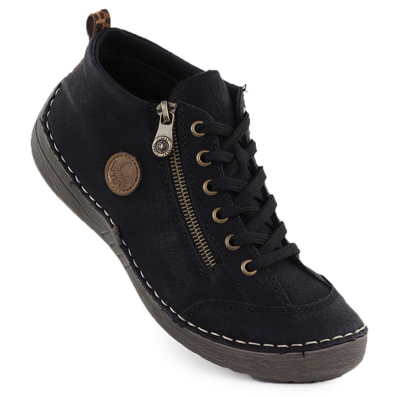 Boots noirs confortables pour femmes Black Rieker 52514-00