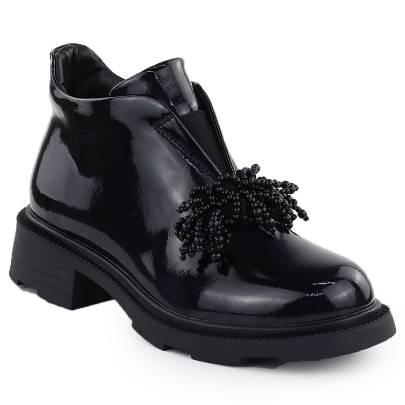 Des bottes en cuir pour femmes avec un ornement verni Black Filippo DBT6370 le noir