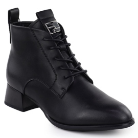 Black Vinceza 66805 Talons hauts en cuir noir
