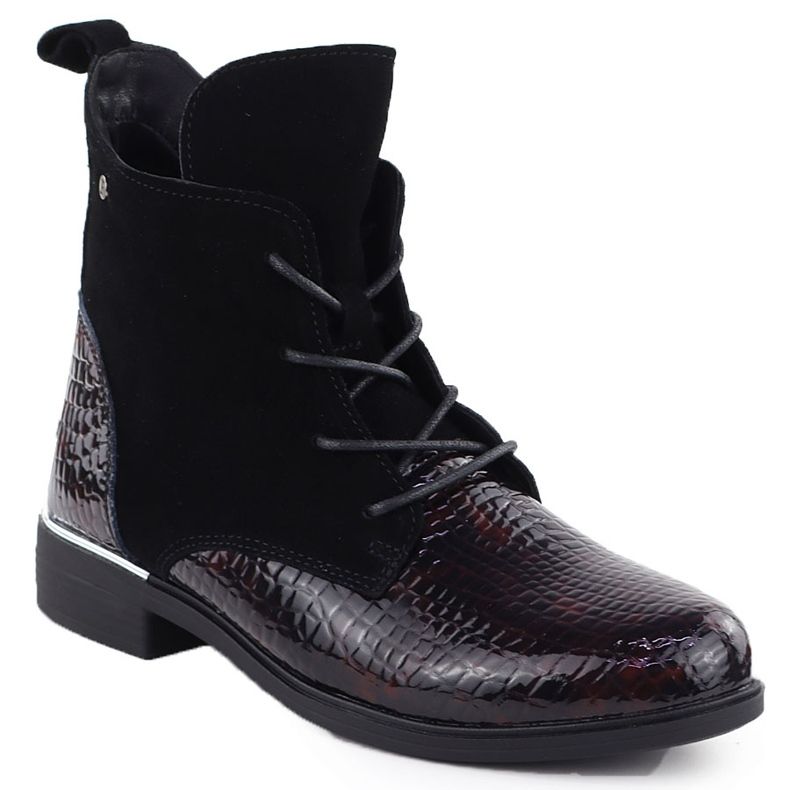 Cuir verni suède isolée Filippo brun foncé DBT4749