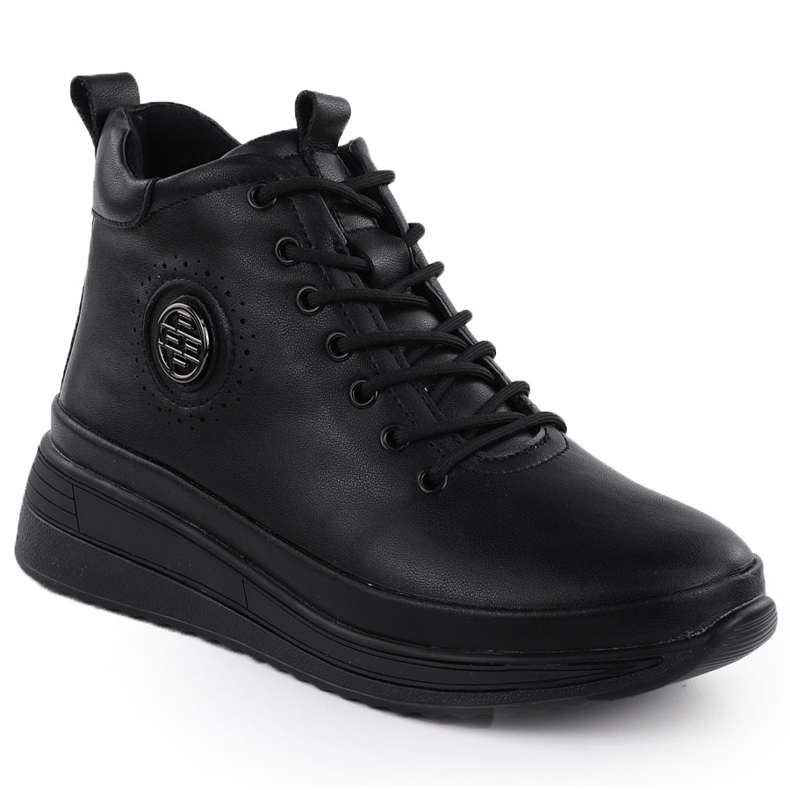 Bottes en cuir pour femmes sur coins noirs Filippo DBT4215 le noir