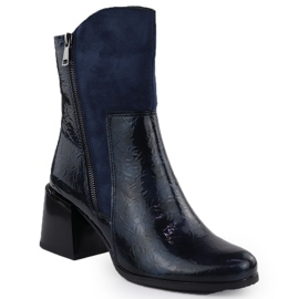 Des bottes sur le Blue féminin post-laqué M. Daszyński SA269-1 Des bottes sur le Blue féminin post-laqué M. Daszyński SA269-1