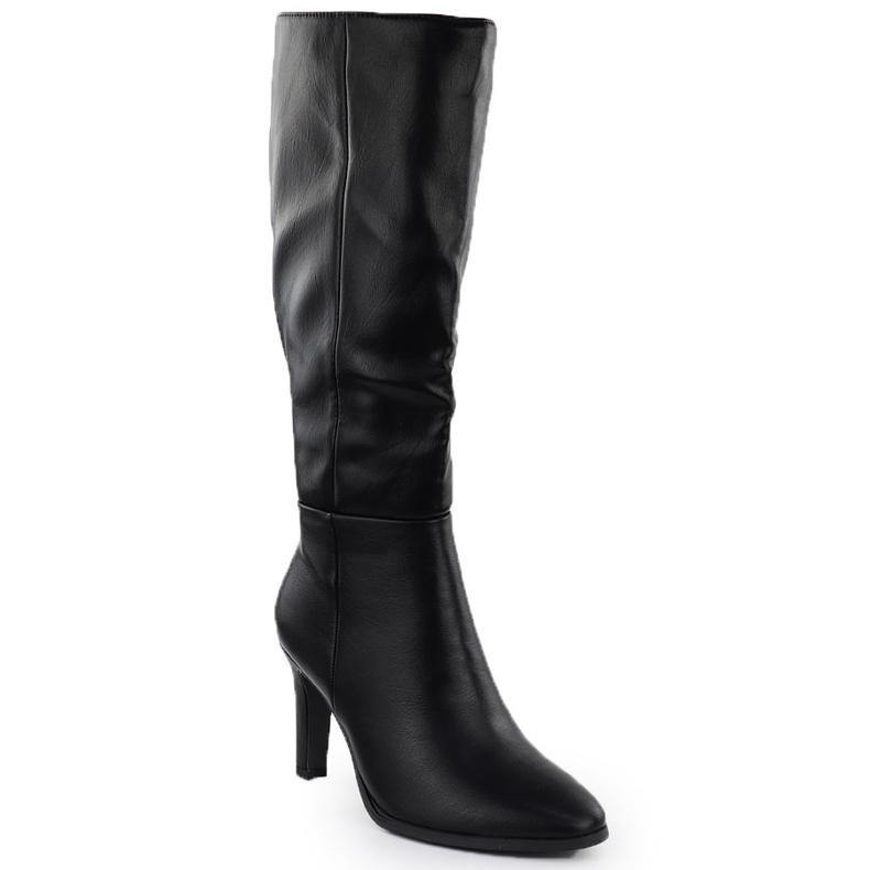 Bottes sur un Jezzi Black Femme à talon élevé ASA271-2