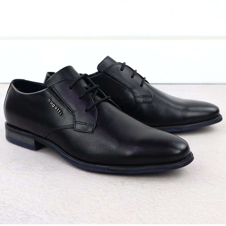 Chaussures officielles en cuir Bugatti noire pour hommes SS153157