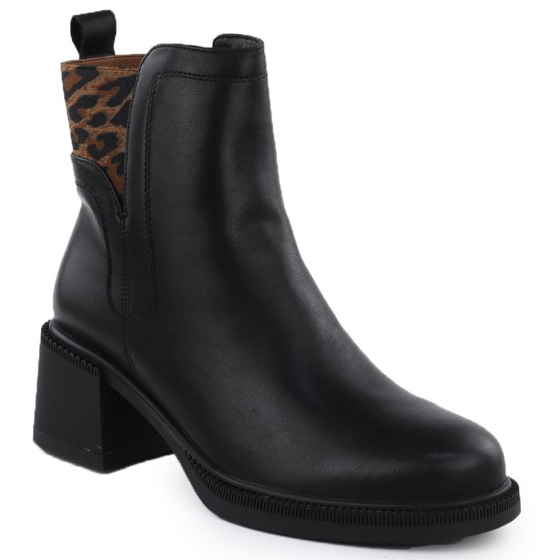 Bottes en cuir sur le post Black Vinceza 26-66855