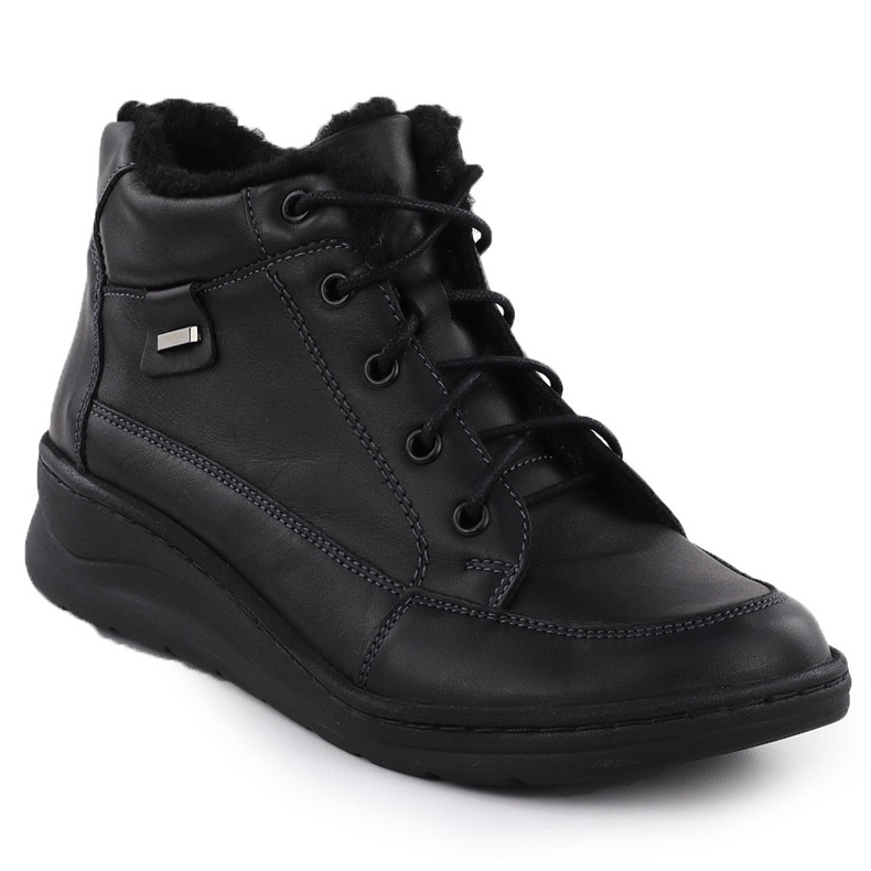 Cuir confortable pour femmes Black Helios 553.011 Bottes