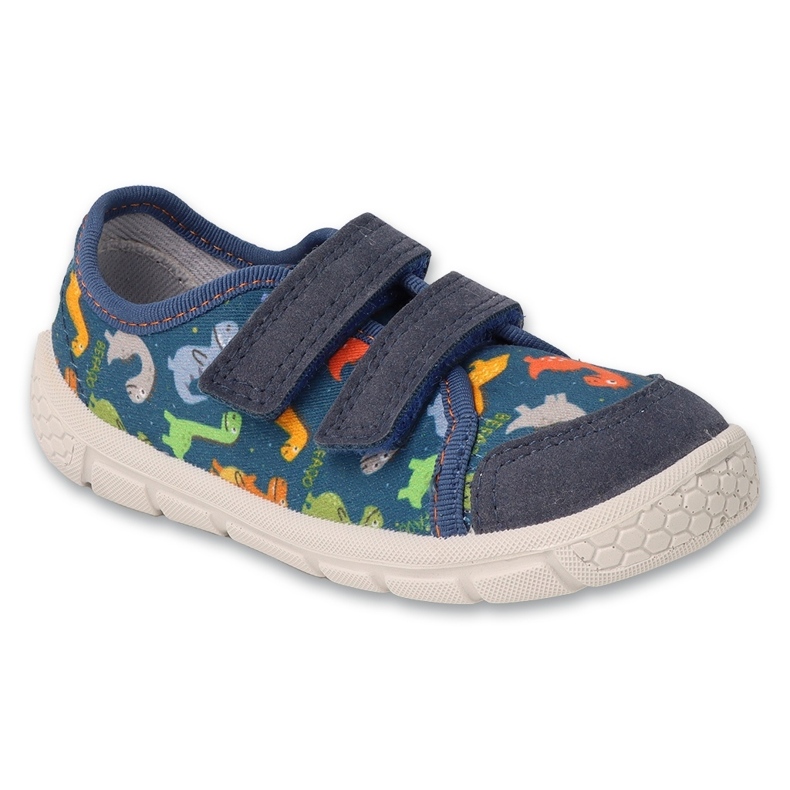 Befado chaussons enfant à motifs dinosaures 908P011 bleu Befado chaussons enfant à motifs dinosaures 908P011 bleu