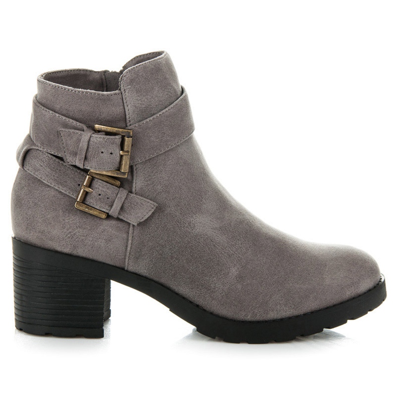Kylie Bottines grises à boucle