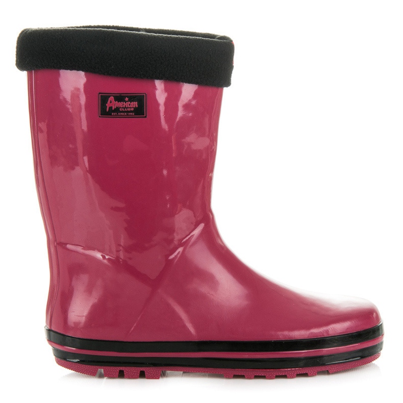 American Club Bottes de pluie bordeaux rouge