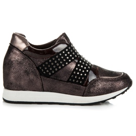 Kylie Baskets compensées Rock brun