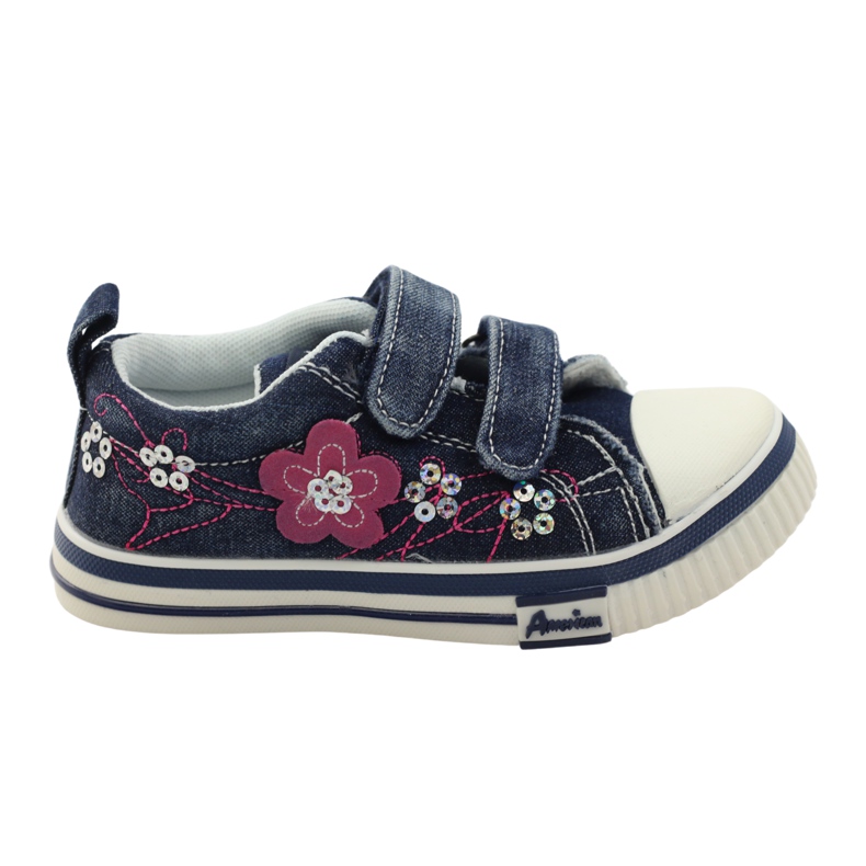 American Club baskets à sequins American 15069 bleu marin rose blanche American Club baskets à sequins American 15069 bleu marin rose blanche