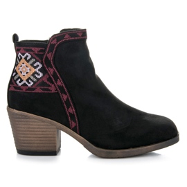 Kylie Bottines à motif ethnique le noir