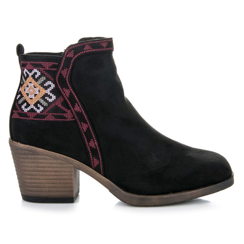 Kylie Bottines à motif ethnique le noir
