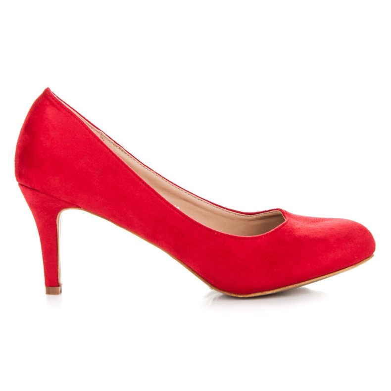 Belle Women Escarpins en daim rouge