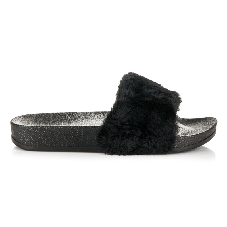 Seastar Chaussons Noirs Avec Fourrure le noir