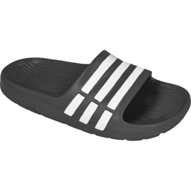 Chaussons Adidas Duramo Slide K Jr G06799 blanche le noir