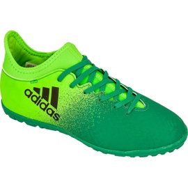 Chaussures de football Adidas X 16.3 Tf Jr BB5879 vert vert Chaussures de football Adidas X 16.3 Tf Jr BB5879 vert vert