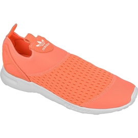 Chaussures adidas ORIGINALS ZX Flux ADV Slip On W S75740 blanche orange Chaussures adidas ORIGINALS ZX Flux ADV Slip On W S75740 blanche orange