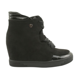 Sergio Leone Bottines Baskets Avec Un Nœud Avec Une Fermeture Éclair noir