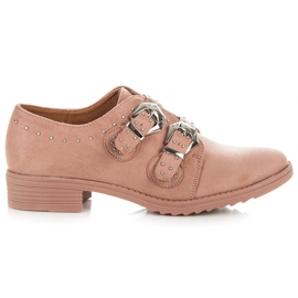 Fama Chaussures en daim rose