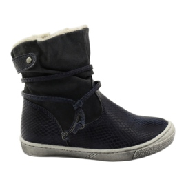 American Club Bottes d'hiver bleu marine avec fermeture éclair American 16183