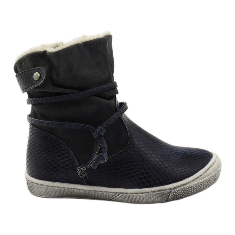American Club Bottes d'hiver bleu marine avec fermeture éclair American 16183