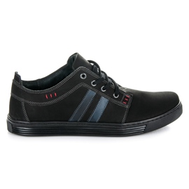 Lucca Baskets en cuir le noir