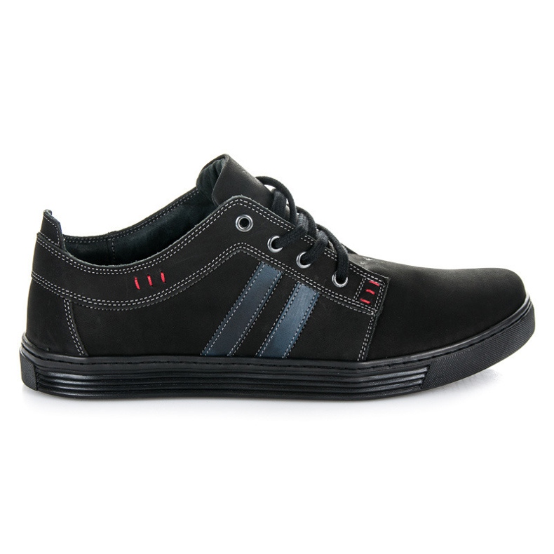 Lucca Baskets en cuir le noir