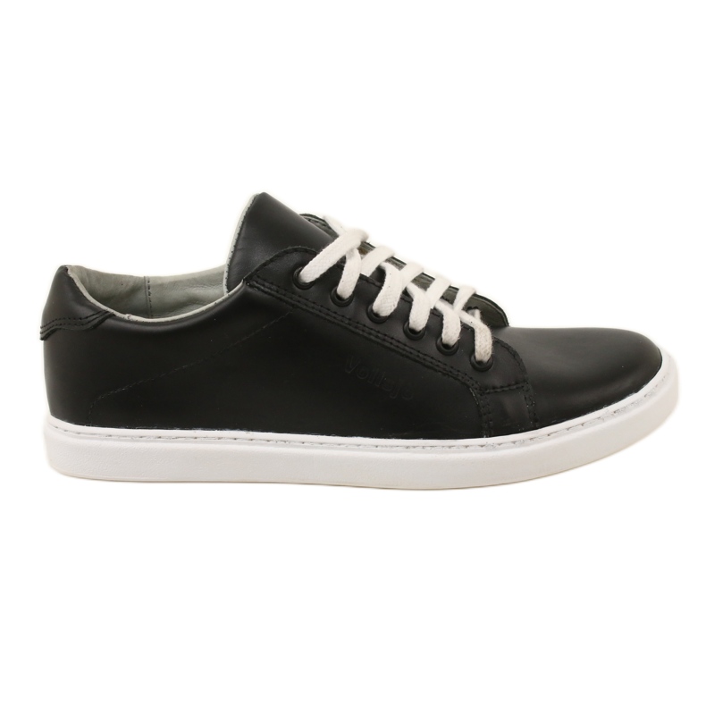 Vriston Baskets en cuir masculin noir le noir