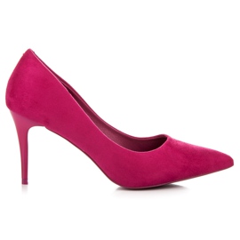 Comer Talons hauts en daim rose