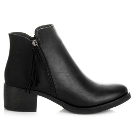 Vices New Collection Bottines Chelsea à franges le noir